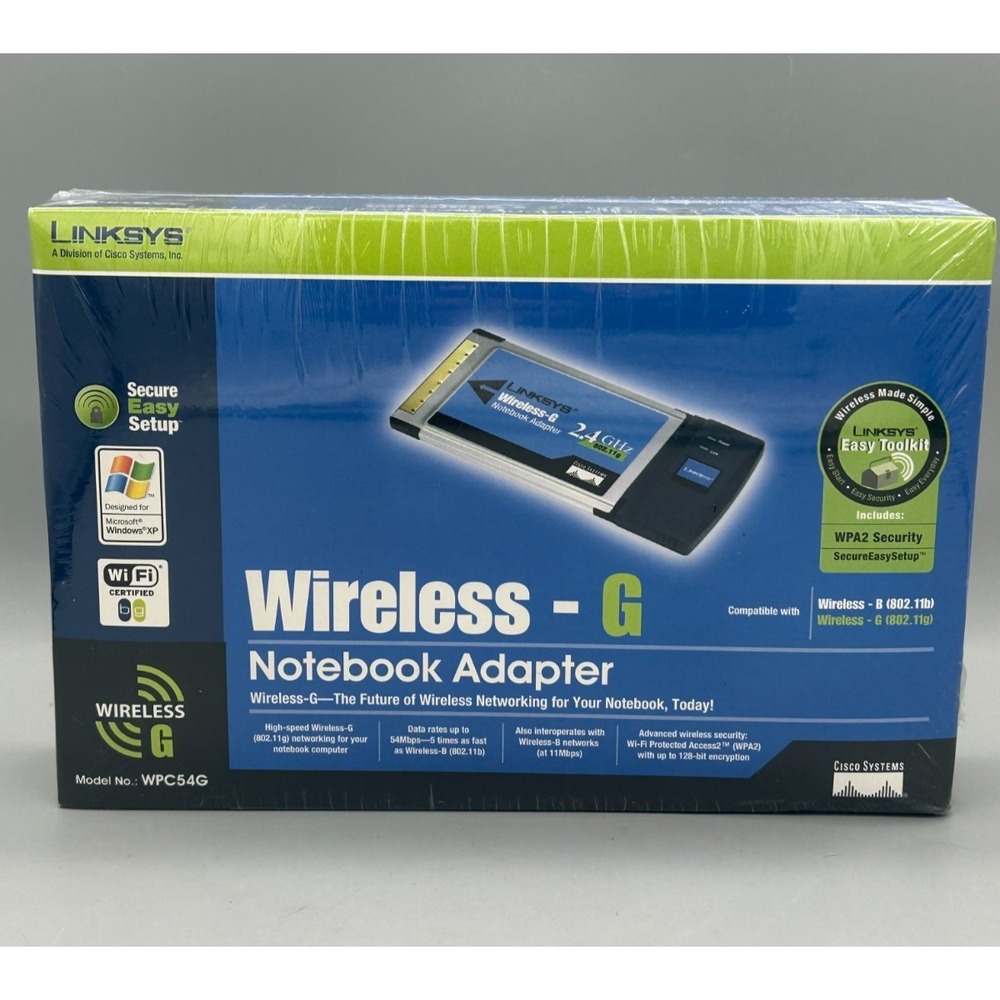Linksys Wireless-G Notebook Adapter (WPC54G) - Sealed